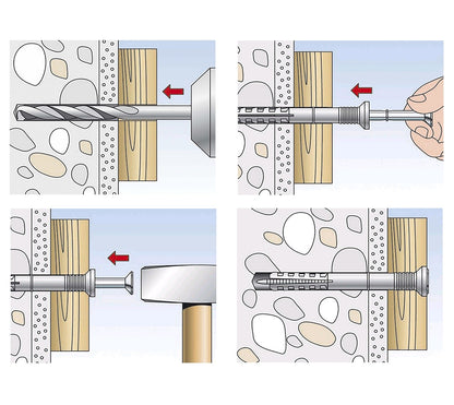 Fischer nail plug (50/100 units) - Glued facade